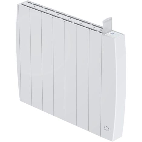 Dx 755115- Radiateur céramique à inertie CONNECTE FABIO 1500W - 66 x 9 x 58 cm - Blanc (1/2)