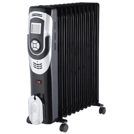 Drexon 814250 - Bain d'huile électronique 2500W EUROPA - 50,5 x 24 x 62,5 cm - Arrêt automatique - Noir et Chrome