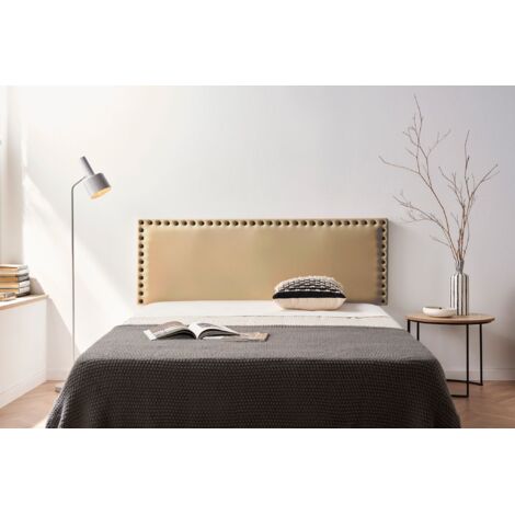Cabecero Tapizado MODENA Polipiel 130x55x8 cm - DORADO - Moonia