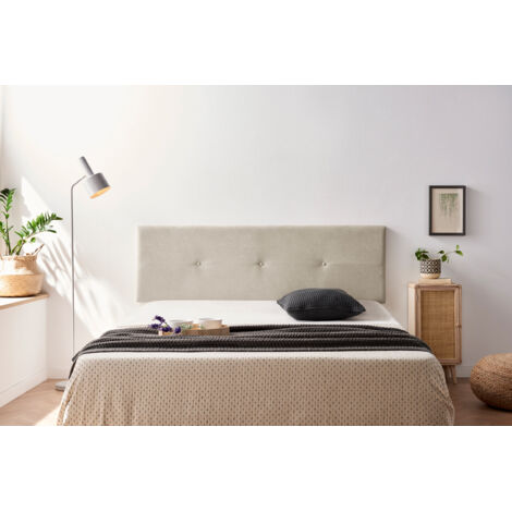 Cabecero Tapizado NAPOLI Acualine 90x50x5 cm - BEIGE TOSTADO - Moonia