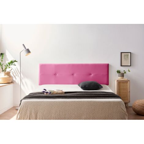 Cabecero Tapizado NAPOLI Polipiel 160x50x5 cm - ROSA - Moonia