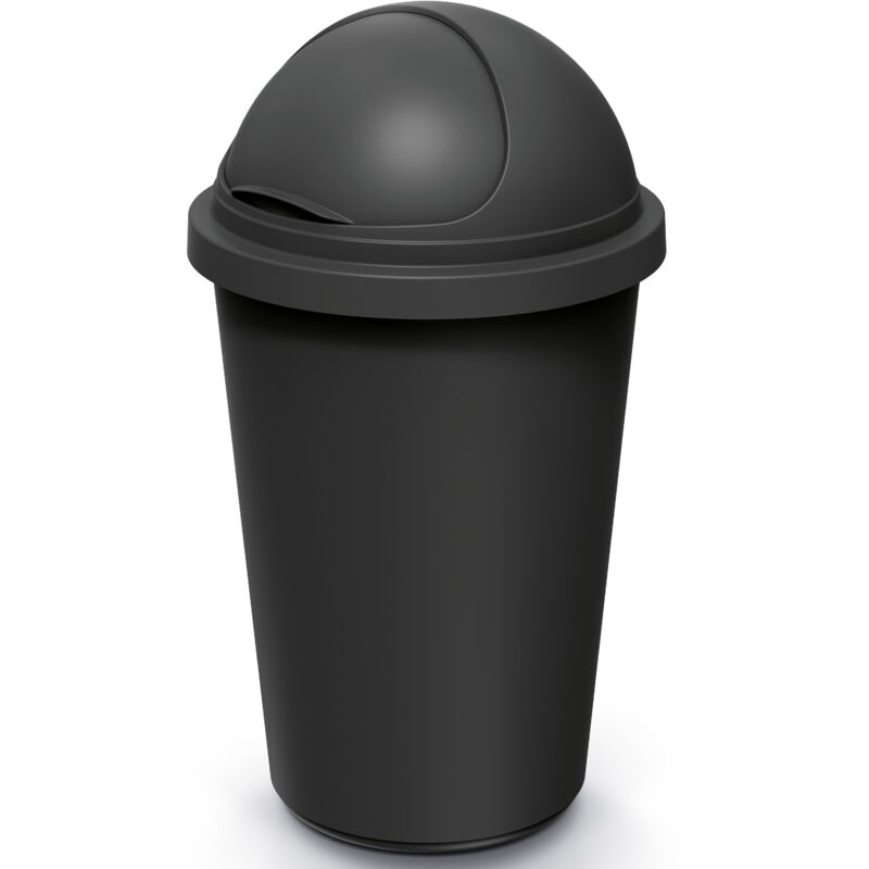 13 Gallon Trash Can Automatic Kitchen Trash Can Touch Free High-Capacity Garbage Can With Lid For Bedroom Bathroom Home Office 50 Liter (Black, 1) (2, Black