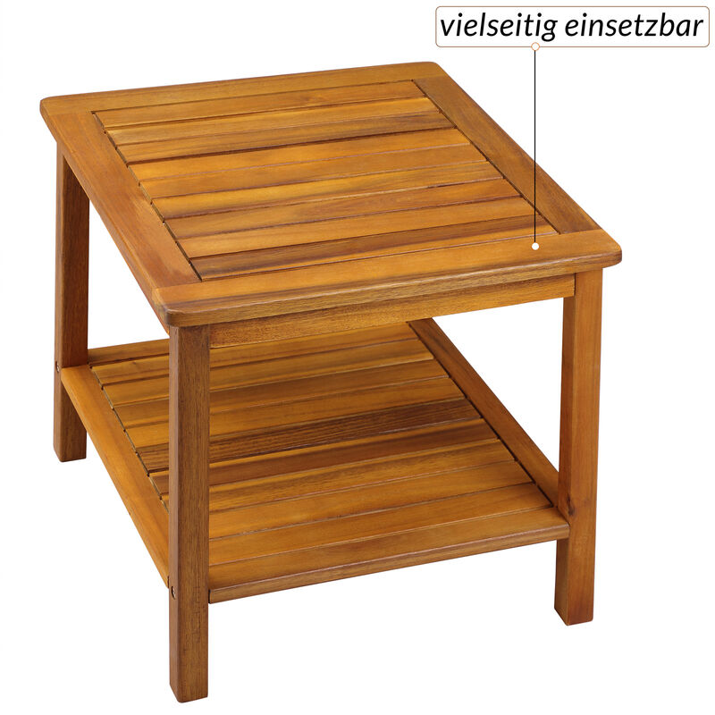 acacia garden side table