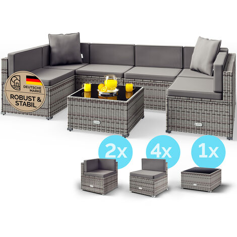 Deuba xxl poly rattan lounge set hot sale