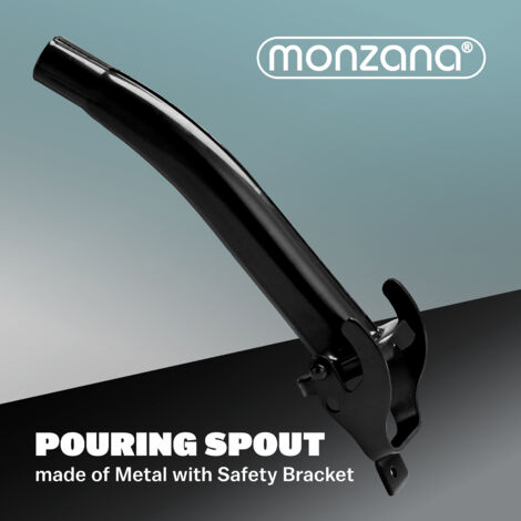 MONZANA® jerry can spout filler neck for metal fuel petrol diesel canister black