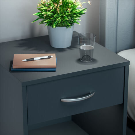 Dark cherry store bedside table