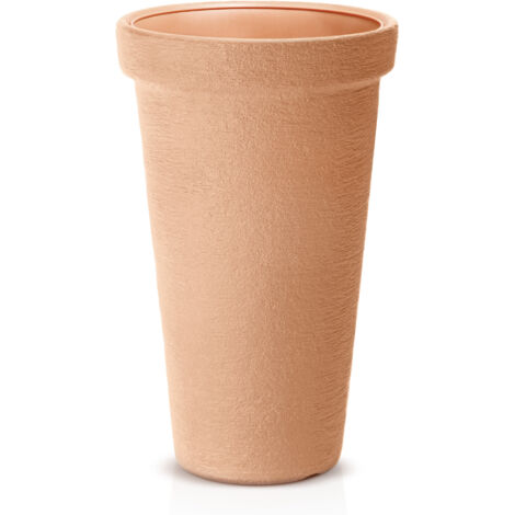 CASARIA® XXL Plant Pot  42 Litre Capacity  40 cm Diameter  63 cm Height  Customisable Drainage  Weatherproof & UV Stable  Durable Plastic  Removable Inner Pots  Terracotta (de)