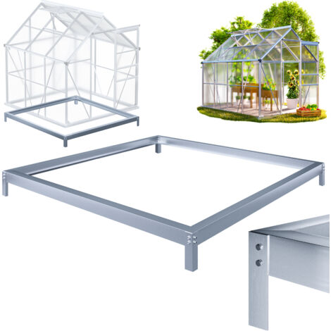 GARDEBRUK® Foundation for greenhouse Galvanised steel Base Steel foundation Frame incl. mounting material Ground anchoring  190x190cm (de)