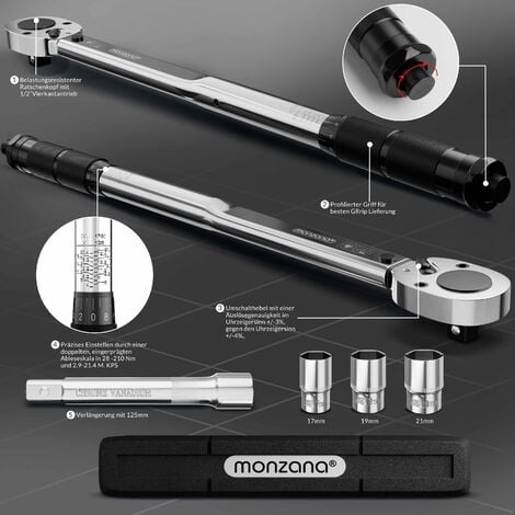 Car Jack Trolley 2T Torque Wrench 1/2' 6 pieces Set Hydraulic Garage Workshop