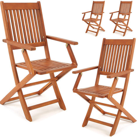 Wooden Garden Chair Outdoor Patio, Wooden Outdoor Foldable Chairs