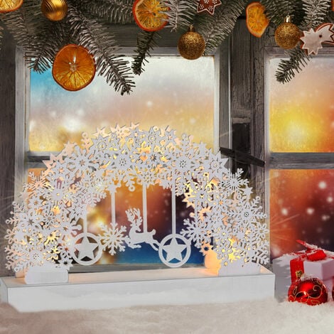 arch window christmas lights