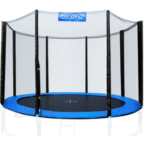 MONZANA® Replacement Trampoline Safety Net for Home Trampolines Secure Zip and Carabiner Hook Entrance Closure UV-Resistant External Fastening Optimal Protection 305 cm