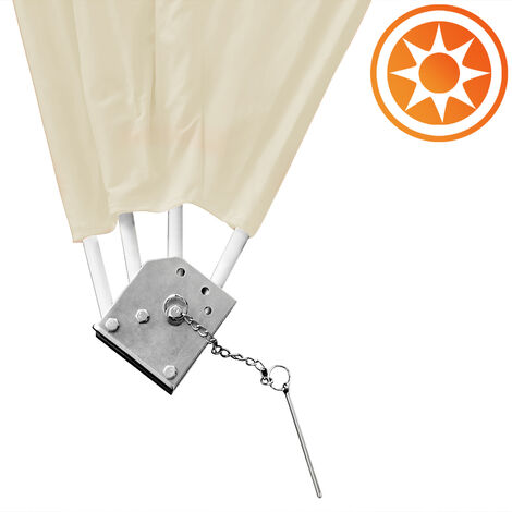 Deuba Balcony Privacy Screen Sun Screening Shading Protection Terrace Collapsible  Beige