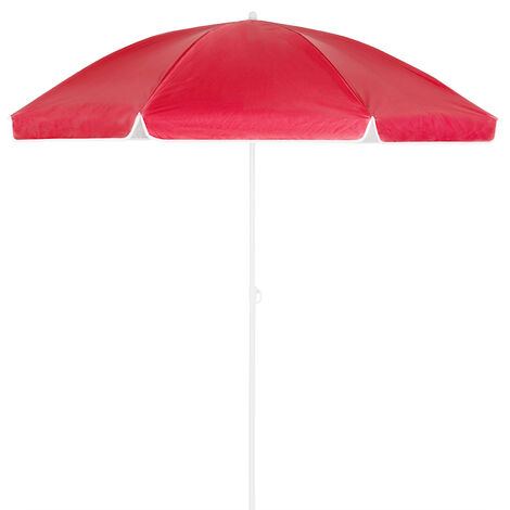 Kingsleeve Beach Sun Parasol Outdoor Garden 180 + 200cm Umbrella Tilt Sun Shade rot - 200cm (de)