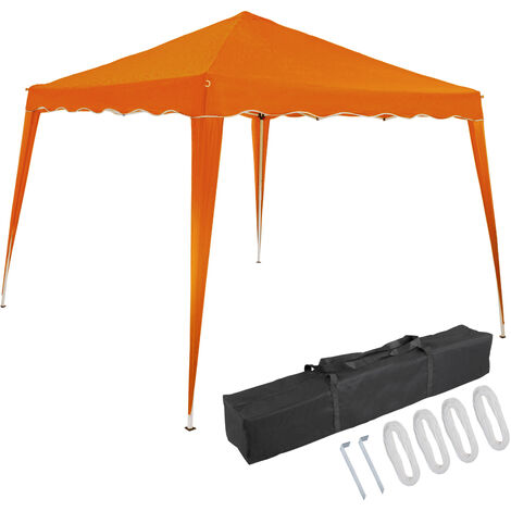 Pavilion 3x3m UV Protection 50+ Waterproof Foldable incl. Bag Folding Pavilion Capri Party Tent Garden Pop Up Tent Orange