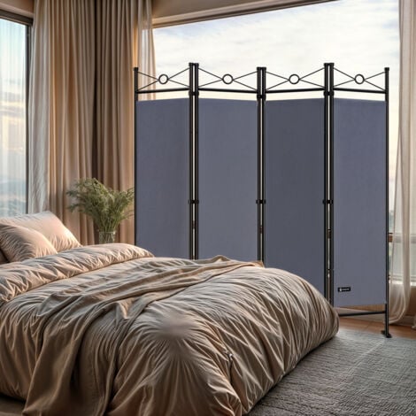 CASARIA® Lucca Room Divider Partition Wall Folding Privacy Screen Indoor/Outdoor  Anthracite