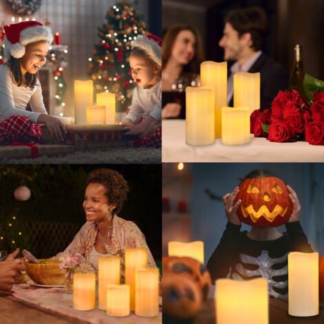Monzana LED Candles 5x Real Wax Warm White Remote Control & Timer 10 Modes Safe Candle Smoke Free