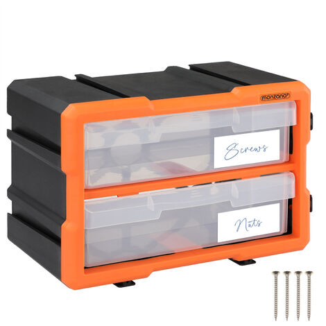 Monzana Transparent Storage Organiser Stackable Small Parts Case