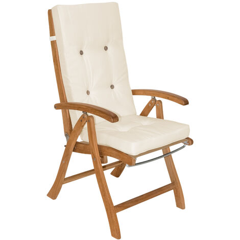 Back Seat Cushions Chair Pads Cream, High Back Patio Chair Cushions Set Of 6