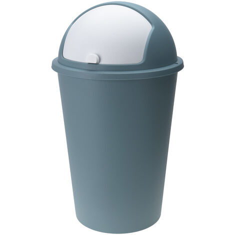 Extra Large and Small Rounded Dustbin with Lids Swing Bins for kitchen Recycling Bin 25L, Blue 
