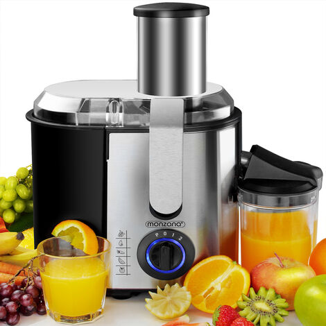 Powerful Motor Anti-Drip Spout 600W with 600ML Juice Cup and 1000ML Slag Cup Electric Citrus Centrifugal Juicer Stainless Steel Fruit Vegetable Squeezer Juicer Machines 
