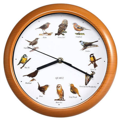 Lavender Garden Clock Outdoor Outside Indoor Wall Bird Kitchen Gift 30cm 12" 