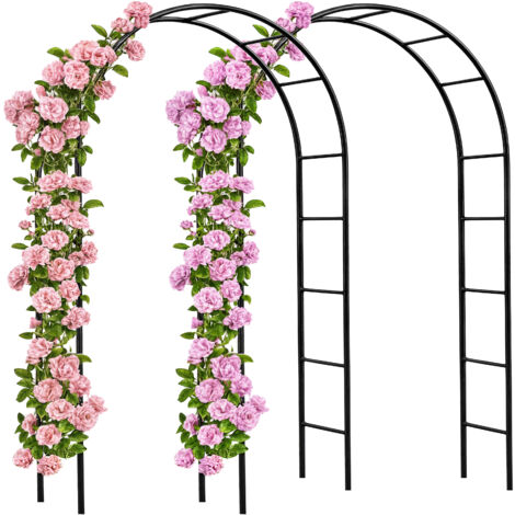 GARDEBRUK® Rose Arch Metal Trellis Garden Archway Climbing Plants Arbour Obelisk  2x rose arch