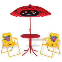 Kids Table and Chairs Set Outdoor Patio Umbrella Set Indoor Outdoor Furniture