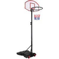 SPORTNOW Canasta de Baloncesto con Red Aro de Baloncesto de Pared con  Tablero y Marco de Acero para Exterior 113x61x73 cm Negro