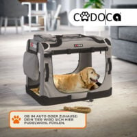 CADOCA® Pet Carrier Fabric Dog Cat Rabbit Transport Bag Cage Folding Puppy Crate S - 50x35x35cm (de)