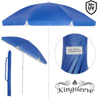 Kingsleeve Beach Sun Parasol Outdoor Garden 180 + 200cm Umbrella Tilt Sun Shade blau - 180cm (de)
