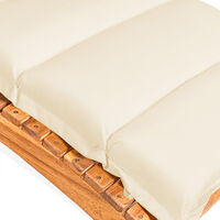 Detex Lounger Pad Water-Repellent Including Pillow Pad Lounger Cushion Swing Lounger Garden Pillows Cream