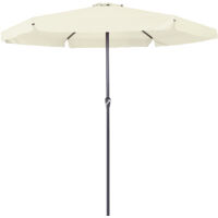 KINGSLEEVE® Maui 3.3m Aluminium Garden Parasol with Cover UV 80+ Protection 330cm Patio Umbrella with Crank Handle And Tilt Large Sun Shade Canopy Deck Lawn Outdoor Beige