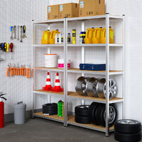 Heavy Duty Shelving Unit Storage Racking Shelf Shelves Boltless Garage Tier NEW 2x 5 Tier - 180x90x40cm