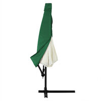 Deuba Sun Parasol Cover Garden Cantilever Umbrella Waterproof Breathable 160 g/m² Polyester Covering Green, für 3m Schirm (de)