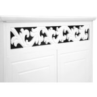 Deuba Wooden Cabinet »Nostalgia« Cupboard Doors Storage for Bathroom Kitchen Living Room White with Shelf