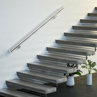 Stair Hand Rail Stainless Steel Railing Staircase Hallway V2A 80-600cm Bannister 100cm (de)