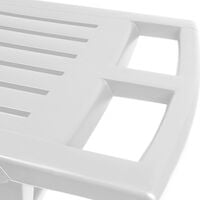 Sun Lounger Zircone Plastic Castors Adjustable Back Foldable Garden Patio Sun Bed Recliner White