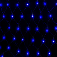 Deuba LED Rain Light Chain Curtain Illumination Outdoor Indoor Lichternetz 160 LED blau (de)