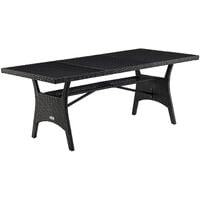 Poly Rattan Garden Dining WPC Table