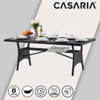 Poly Rattan Garden Dining WPC Table