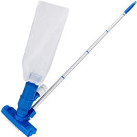 Deuba 3 Pieces Swimming Pool Cleaning Set Suction Floor Waste Container Variable Rod Extendible 3 Brushes Maintenance