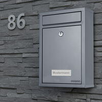 Monzana Letterbox Post Box Mailbox System Multi-Unit Mailboxes Silver