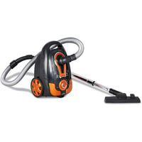 Deuba Vacuum Cleaner With Bag 900 W Canister Vacuum Cleaner HEPA Filter 3.2L Suction Power Regulation on The Handle Powerful Orange Staubsauger 