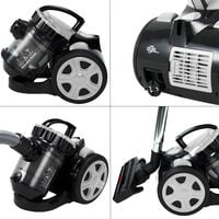Monzana Vacuum Cleaner 900 Watt Canister Vacuum Bagless Powerful Compact Design Multi Cyclone HEPA Filter silver/grey