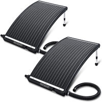 MONZANA® Solar Collector 112x55x14cm 10000L/h Height Adjustable 32/38mm Connection HDPE UV-Resistant Expandable Pool Heating Hot Water Swimming Pool 2x 110x69x14 cm (de)