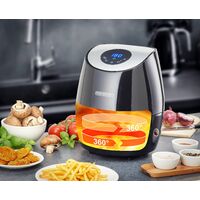 Monzana Hot Air Fryer Digital Touch Display 3.6L No Oil Grease 6 Programs 1500 W Kitchen Fryer Convection Oven Black XXL