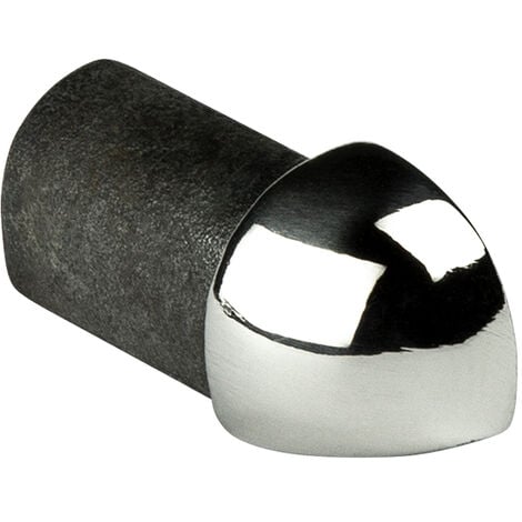 Pièce d'angle profil de quart de cercle acier inoxydable HEXIM 10-12mm HEX501: 12 mm, Acier inoxydable brillant SP