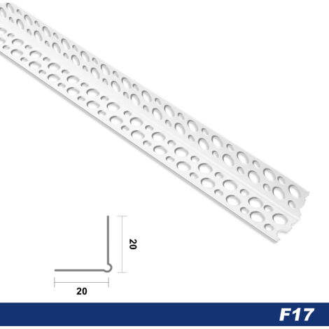 Paquet économique Coulisses d'angle PVC construction sèche 90° droites Effector Coin F17: 20 Mètres / 10 Bandes