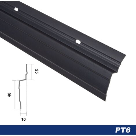 Jarolift Clip De Fixation En PVC Bande D'extrémité Pour Brise Vue Canisse De Couverture Accessoires Pour Brise-Vue, 3 M De Longueur, Grau